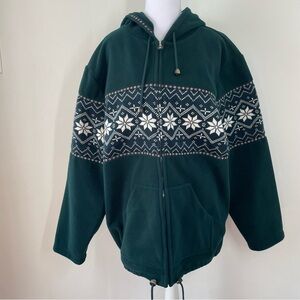 Vintage FU DA Green Patterned Bomber jacket.